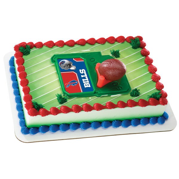 BUFFALO BILLS Cake Topper NFL Football Tee Field - Buffalo Bills Football Cake Decoration Topper Decoset Birthday Craft Supply