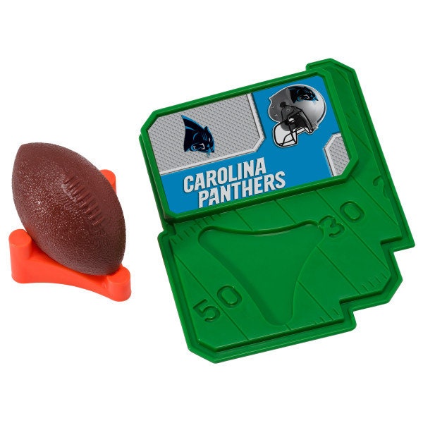 CAROLINA PANTHERS Cake Topper NFL Football Tee Field - Carolina Panthers Football Cake Decoration Topper Decoset Birthday Craft Supply