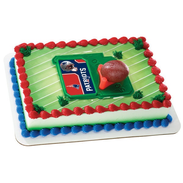 NEW ENGLAND PATRIOTS Cake Topper Nfl Football Tee Field - New England Patriots Football Cake Decoration Topper Decoset Birthday Craft Supply