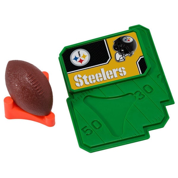 PITTSBURGH STEELERS Cake Topper NFL Football Tee Field - Pittsburgh Steelers Football Cake Decoration Topper Decoset Birthday Craft Supply