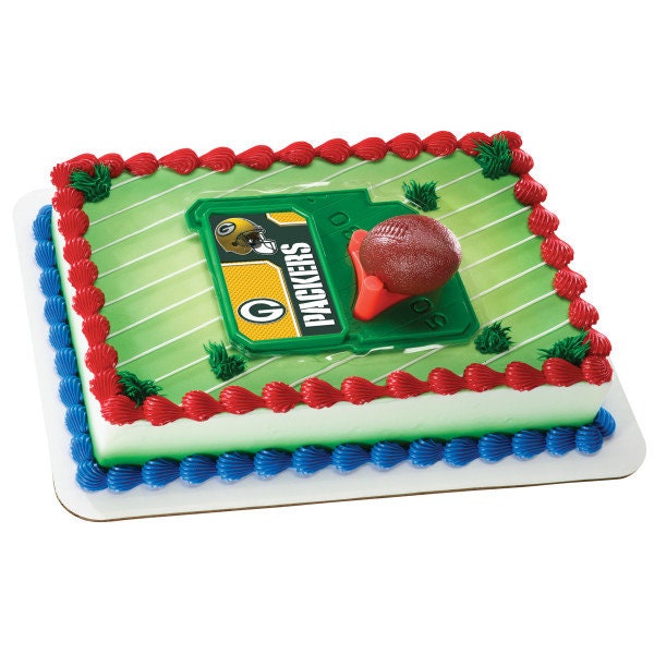 GREEN BAY PACKERS Cake Topper Nfl Football Tee Field - Green Bay Packers Football Cake Decoration Topper Decoset Birthday Craft Supply