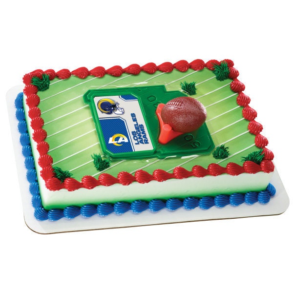 LOS ANGELES RAMS Cake Topper Nfl Football Tee Field - Los Angeles Rams Football Cake Decoration Topper Decoset Birthday Craft Supply