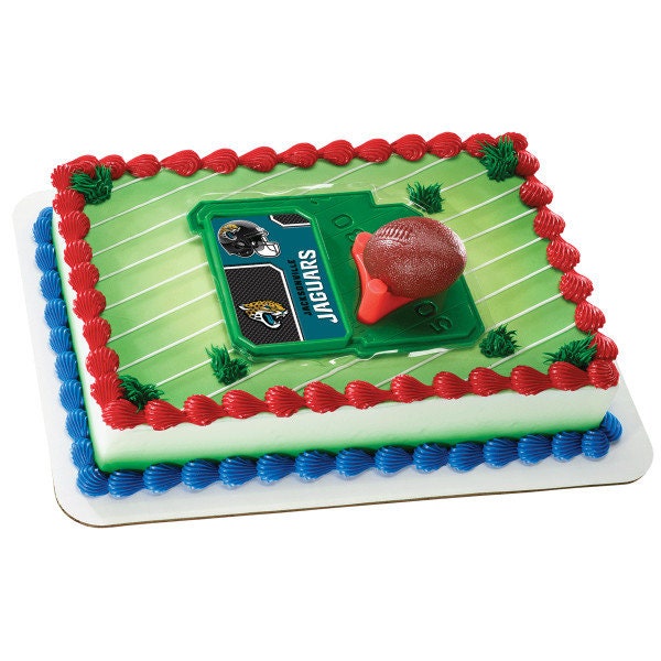 JACKSONVILLE JAGUARS Cake Topper NFL Football Tee Field - Jacksonville Jaguars Football Cake Decoration Topper Decoset Birthday Craft Supply