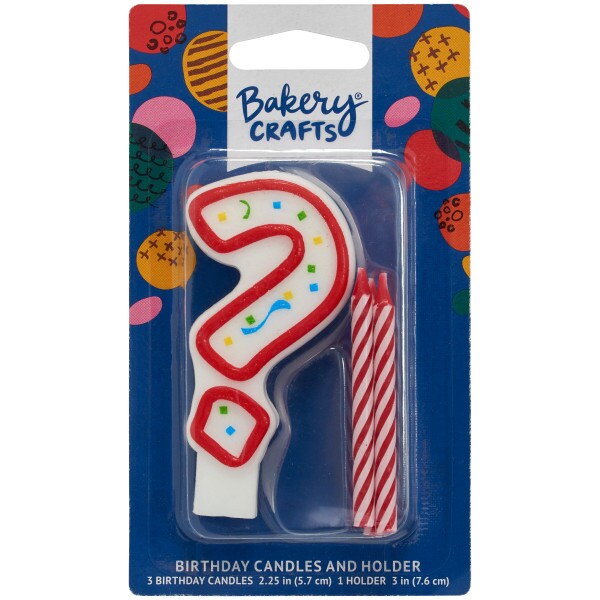 QUESTION MARK Birthday Candle - Cupcake Birthday Cake Candle ? Question Mark Cupcake Toppers for Party Decoration Craft Supply