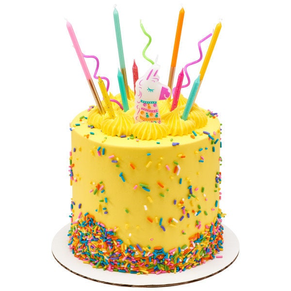 LLAMA Shaped Birthday Candles - Lama Glama Cute Fiesta Cake Candles Cupcake Toppers for Party Decoration Craft Supply