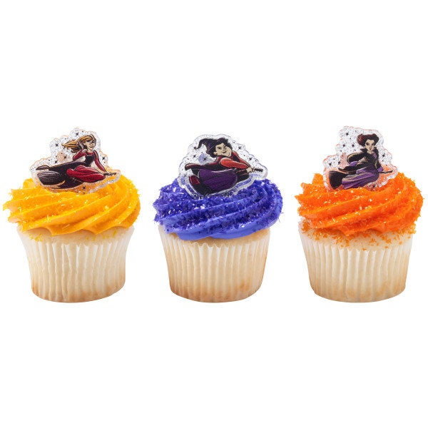12 HOCUS POCUS Forever Bewitching Cupcake Rings - Hocus Pocus Disney Movie Cake Toppers Cupcake Cake Decoration Birthday Party Craft Supply