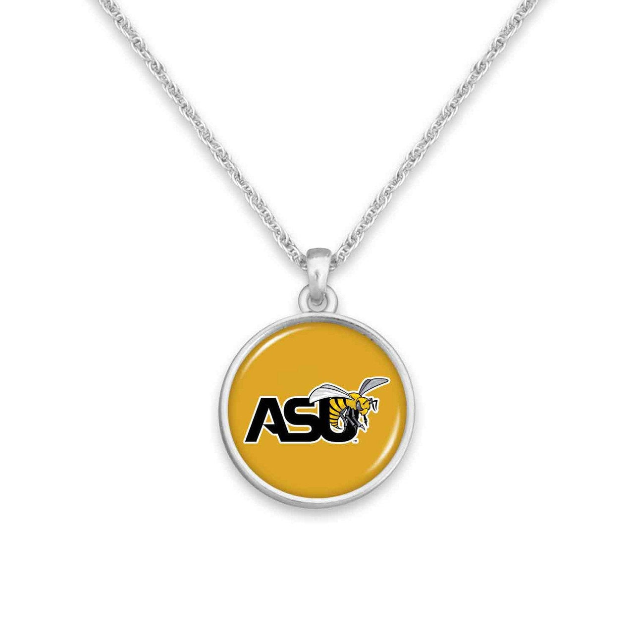 Officially Licensed ALABAMA STATE HORNETS Necklace - Pewter Charm Sterling Plated - University of Colorado