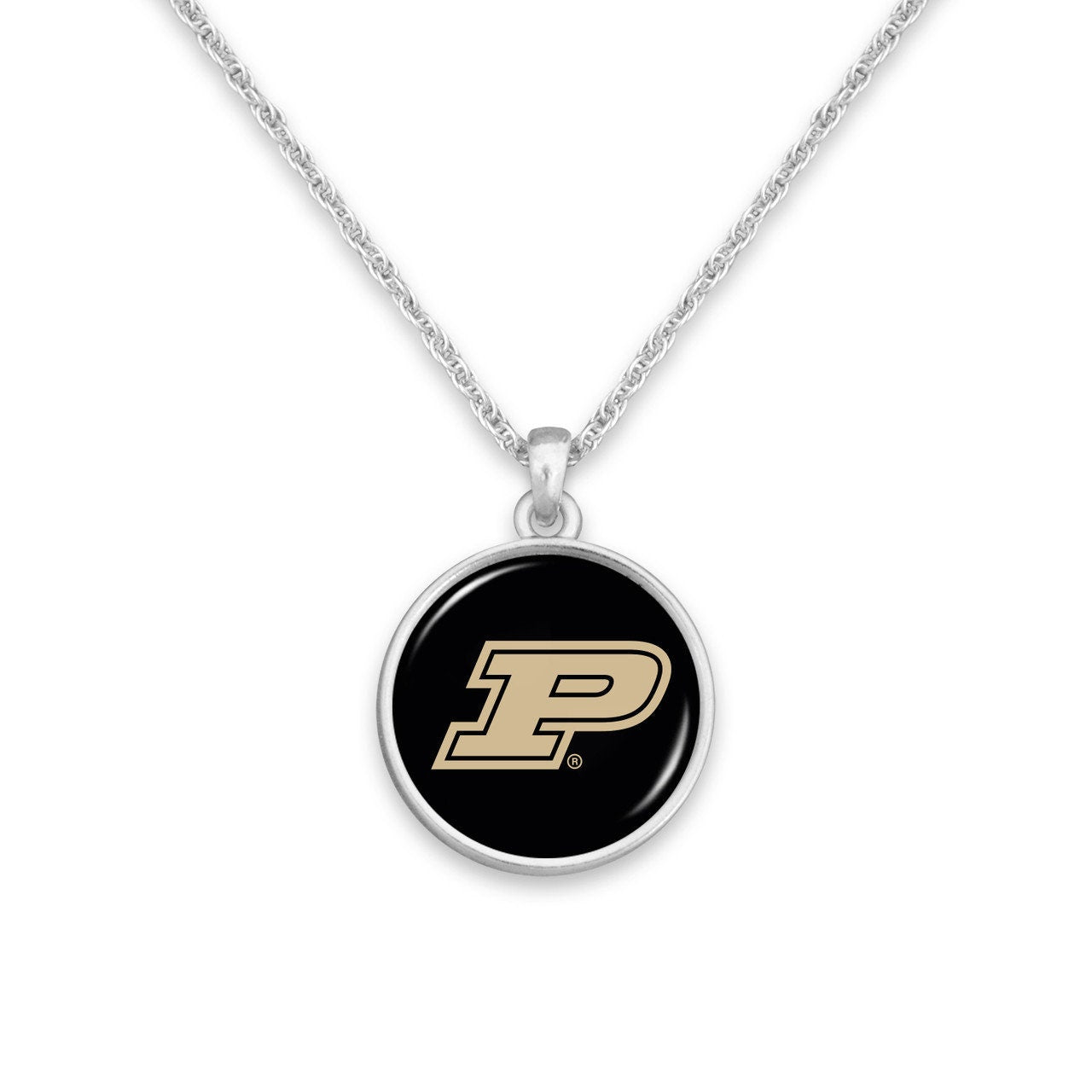 Officially Licensed PURDUE BOILMAKERS Necklace - Pewter Charm Sterling Plated - Purdue University