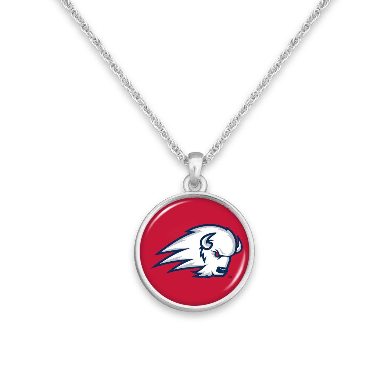 Officially Licensed UTAH TECH TRAILBLAZERS Necklace - Pewter Charm Sterling Plated - Utah Tech University