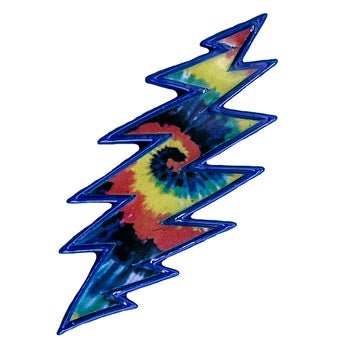 GRATEFUL DEAD Tie Dye Bolt Lapel Pin - 1.25 Inch - Jerry Garcia Rock Band Craft Supply