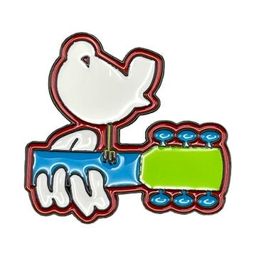 WOODSTOCK Logo Lapel Pin - 1.25 Inch - Music Festival Rock Band Craft Supply