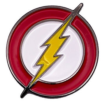 THE FLASH Logo Lapel Pin - 1.25 Inch - Classic Logo Show Movie Series DC Comics Craft Supply