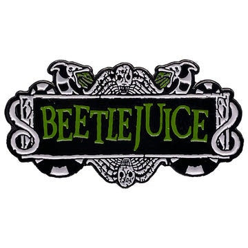BEETLEJUICE Logo Lapel Pin - 1.5 Inch - Classic Logo Show Movie Series Horror Comedy Keaton Craft Supply