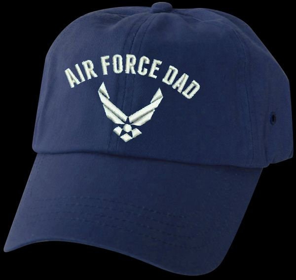 AIR FORCE Dad Embroidered Cap Hat - Made to Order - USAF Fathers Day Gift Cap with Official Logo - Officially Licensed!