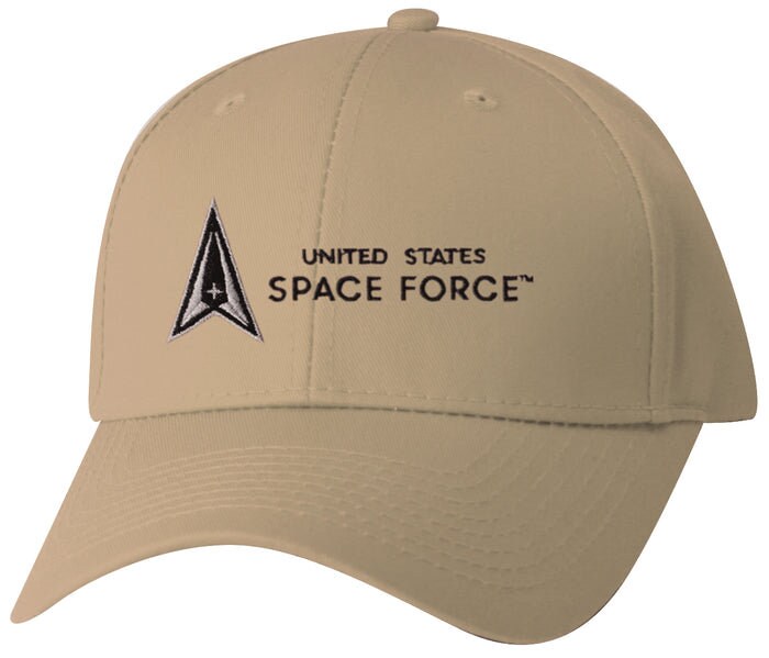 US SPACE FORCE Embroidered Cap Hat - Made to Order - Khaki United States Space Force Cap Hat Velcro Adjustment Strap - Officially Licensed!
