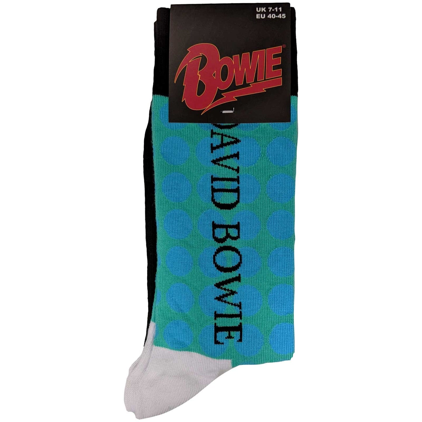DAVID BOWIE Socks - David Bowie Circles Pattern Unisex Ankle Socks - Men's Adult 8-12 - Officially Licensed Craft Costume Supply
