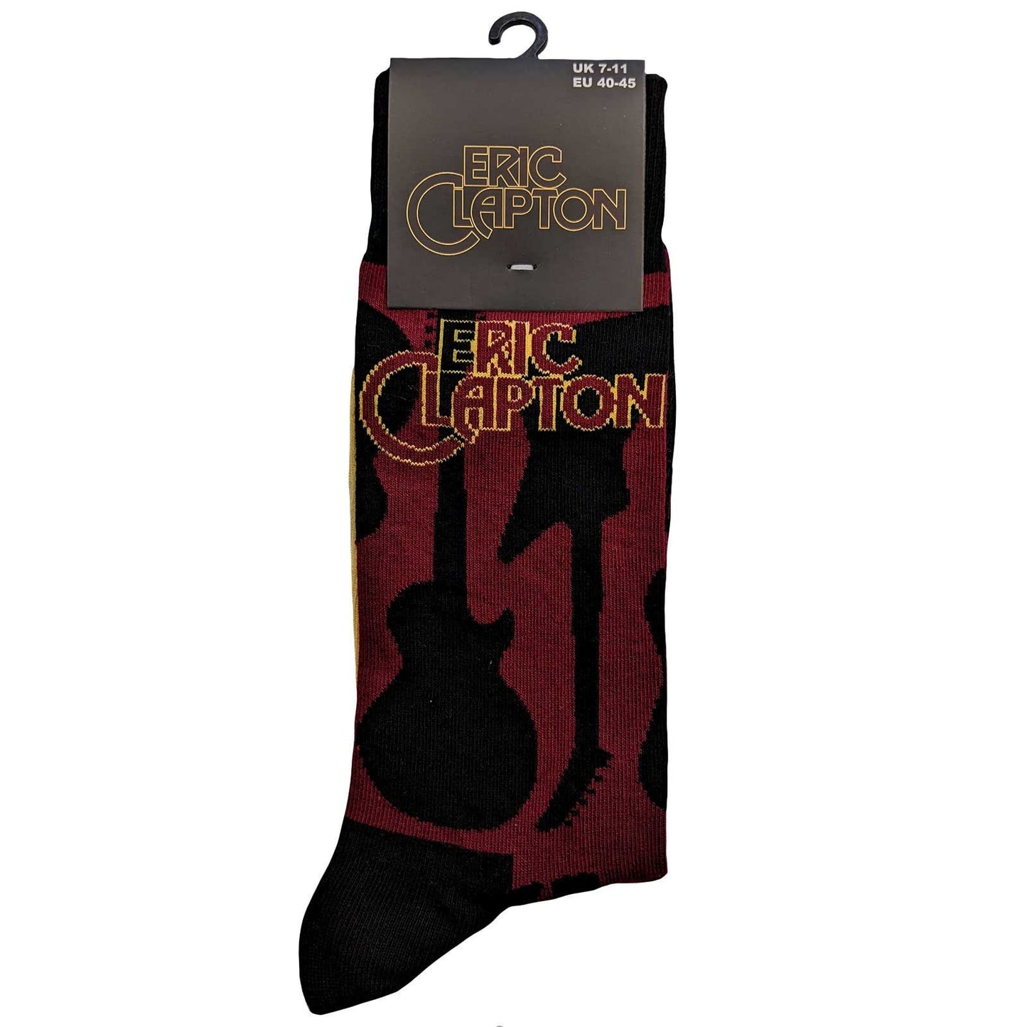 ERIC CLAPTON Socks - Eric Clapton Red Guitars Unisex Ankle Socks - Men's Adult 8-12 - Officially Licensed Craft Costume Supply