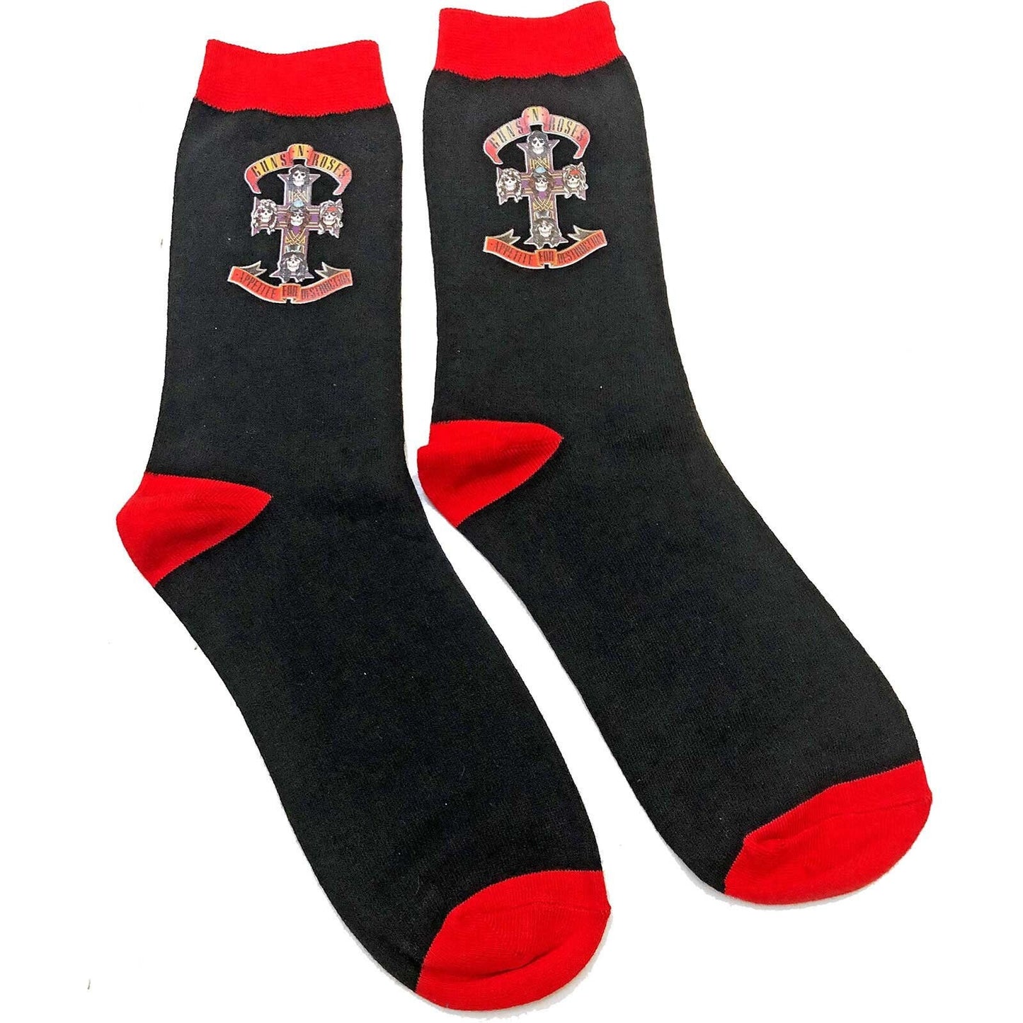 GUNS N' ROSES Socks - Guns N' Roses Appetite Destruction Unisex Ankle Socks - Men's Adult 8-12 - Officially Licensed Craft Costume Supply