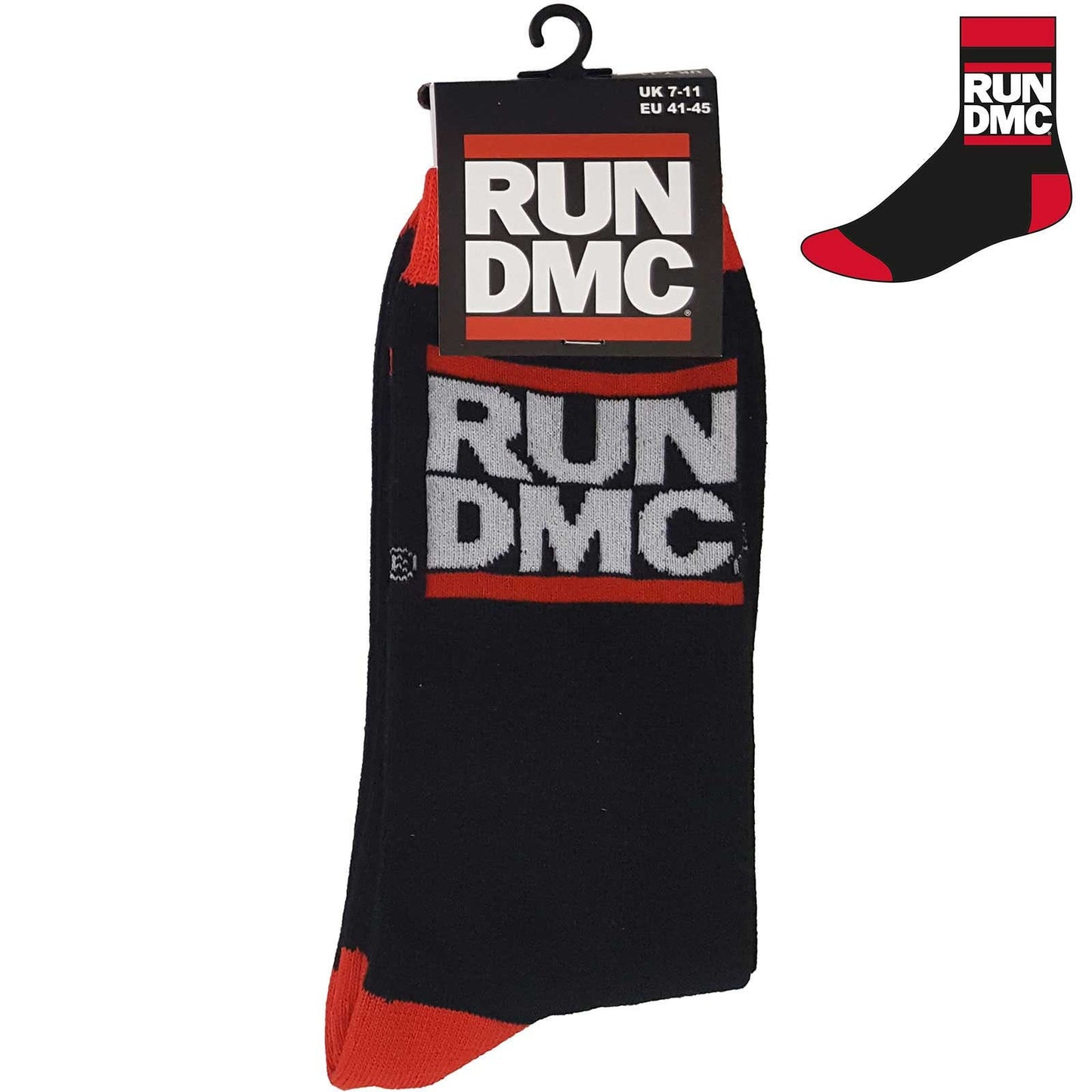 RUN DMC Socks - Run DMC Group Logo Unisex Ankle Socks - Men's Adult 8-12 - Officially Licensed Craft Costume Supply