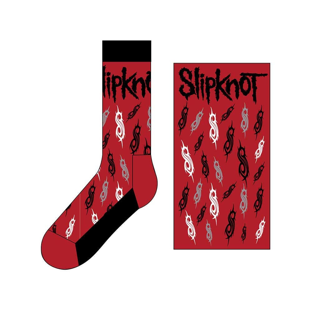 SLIPKNOT Socks - Slipknot Tribal Logo Unisex Ankle Socks - Men's Adult 8-12 - Officially Licensed Craft Costume Supply