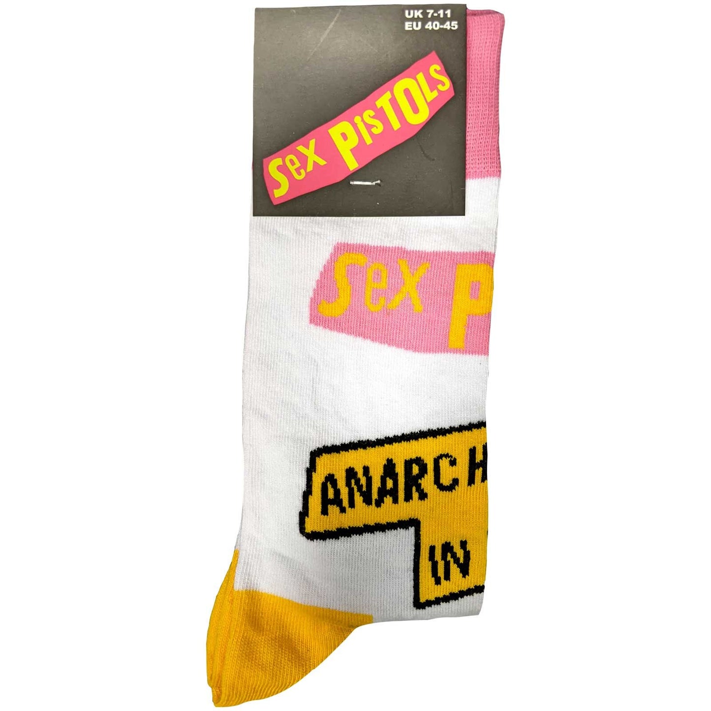 SEX PISTOLS Socks - The Sex Pistols Anarchy In The UK Unisex Ankle Socks - Men's Adult 8-12 - Officially Licensed Craft Costume Supply