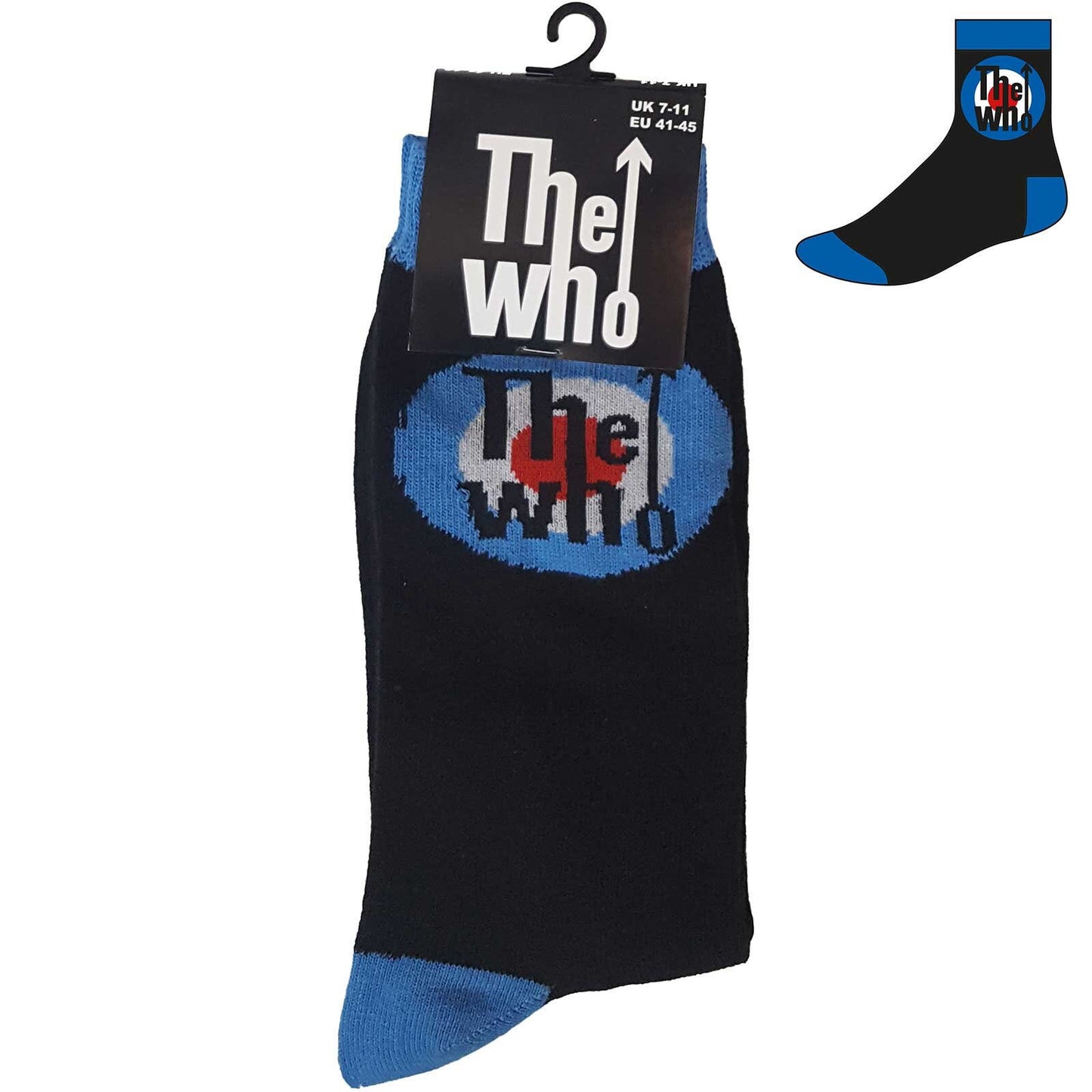 THE WHO Socks - The Who Target Logo Unisex Ankle Socks - Men's Adult 8-12 - Officially Licensed Craft Costume Supply