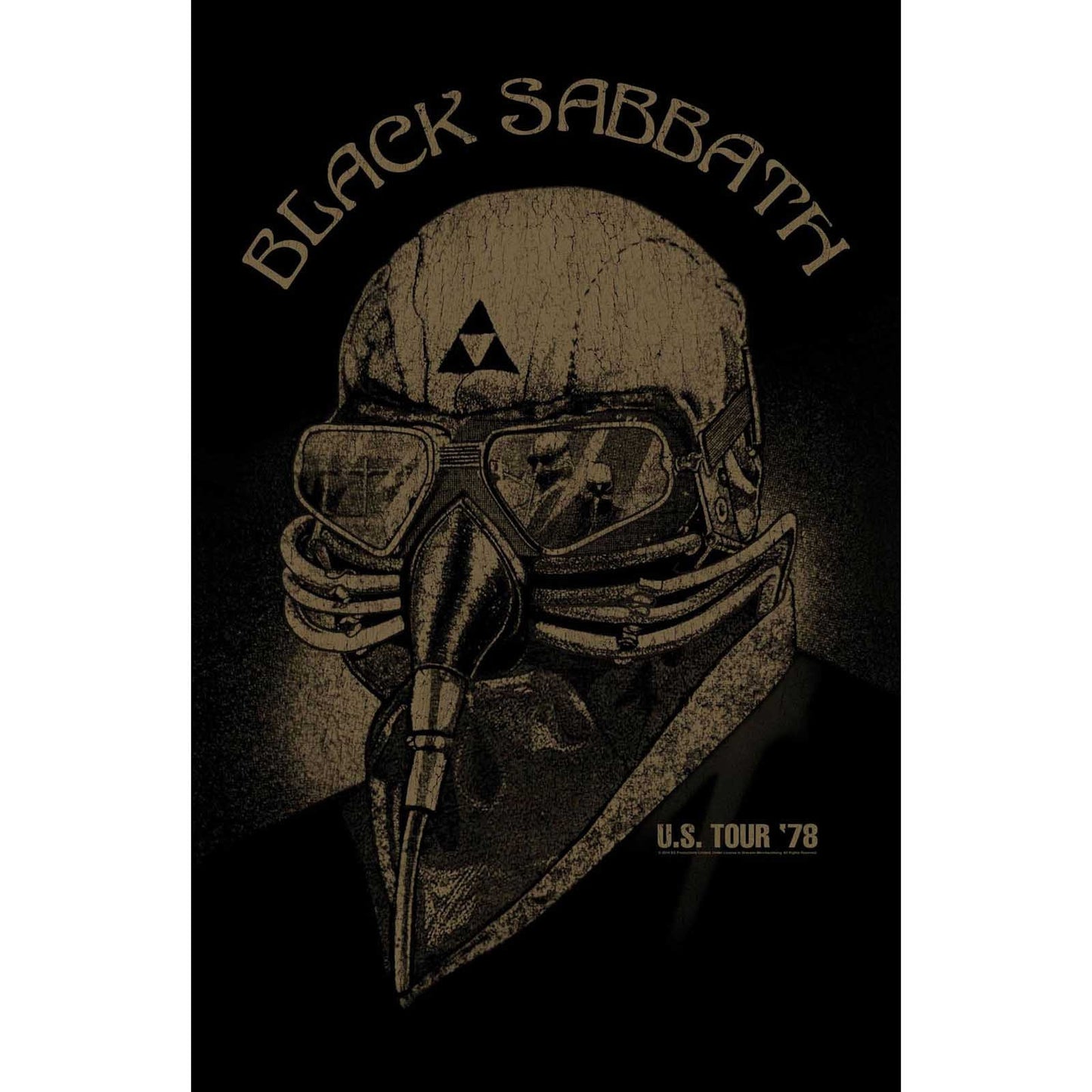 BLACK SABBATH Textile Poster Flag - Approx 41x28 Inch - Black Sabbath Us Tour 1978 Textile Fabric Poster - Officially Licensed