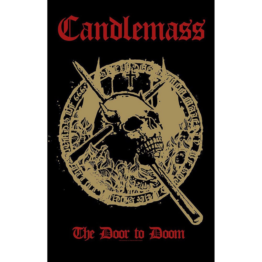 CANDLEMASS Textile Poster Flag - Approx 41x28 Inch - Candlemass The Door Is Doom Textile Fabric Poster - Officially Licensed