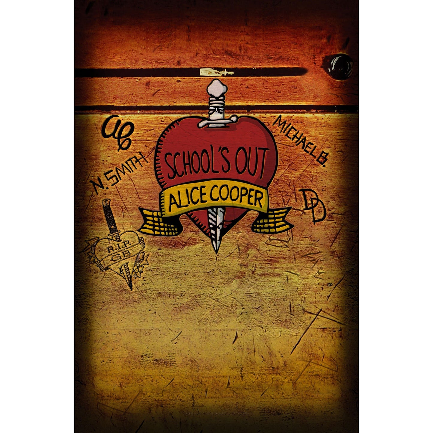ALICE COOPER Textile Poster Flag - Approx 41x28 Inch - Alice Cooper School's Out Textile Fabric Poster - Officially Licensed