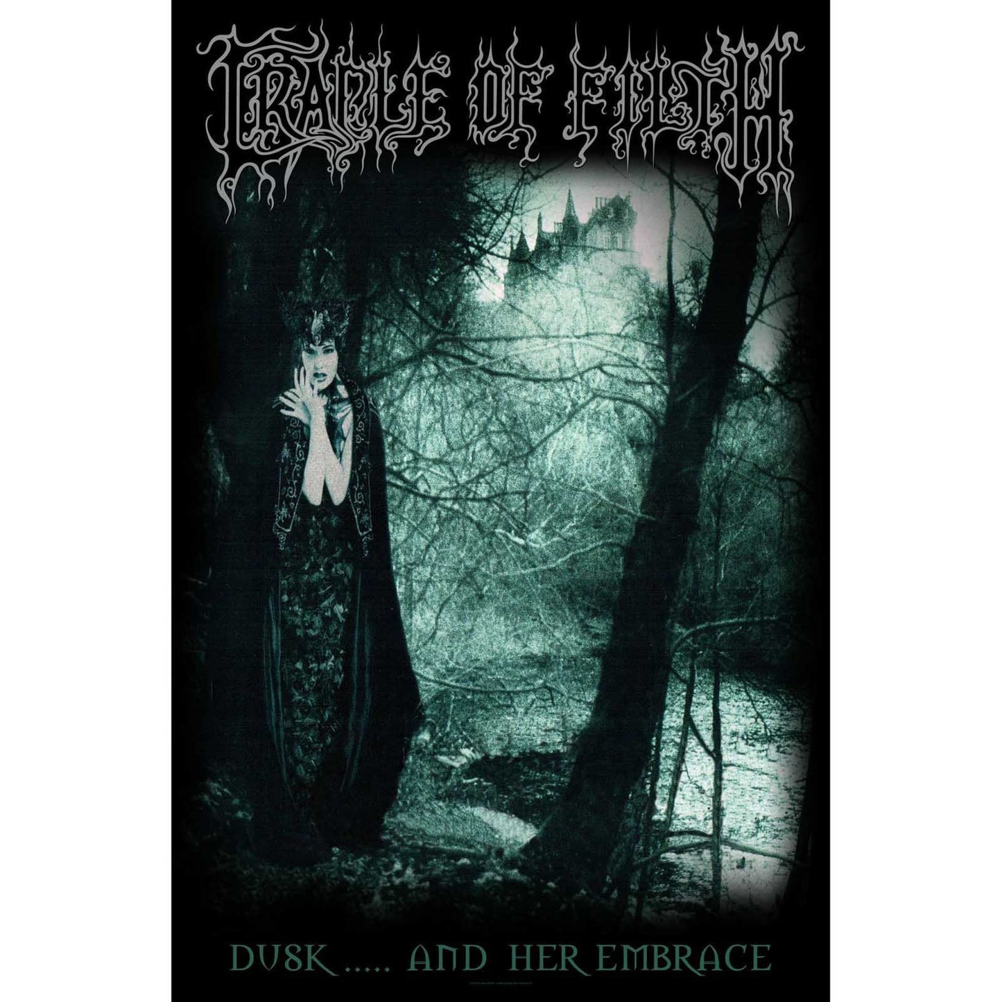 CRADLE OF FILTH Textile Poster Flag - Approx 41x28 Inch - Cradle Of Filth Dusk And Her Embrace Textile Fabric Poster - Officially Licensed