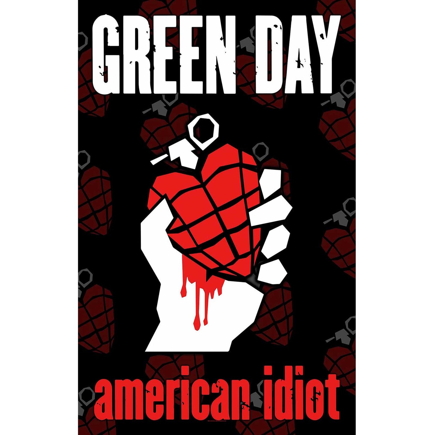GREEN DAY Textile Poster Flag - Approx 41x28 Inch - Green Day American Idiot Textile Fabric Poster - Officially Licensed