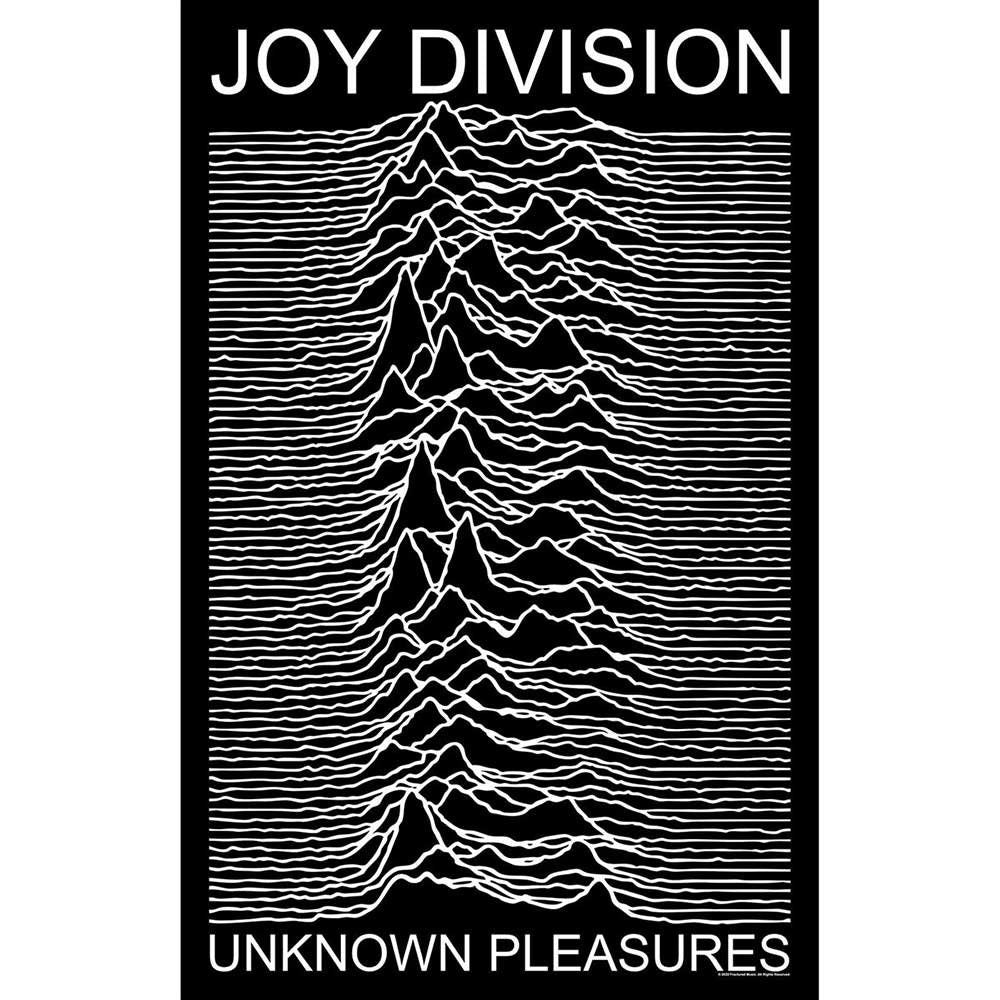 JOY DIVISION Textile Poster Flag - Approx 41x28 Inch - Joy Division Unknown Pleasures Textile Fabric Poster - Officially Licensed