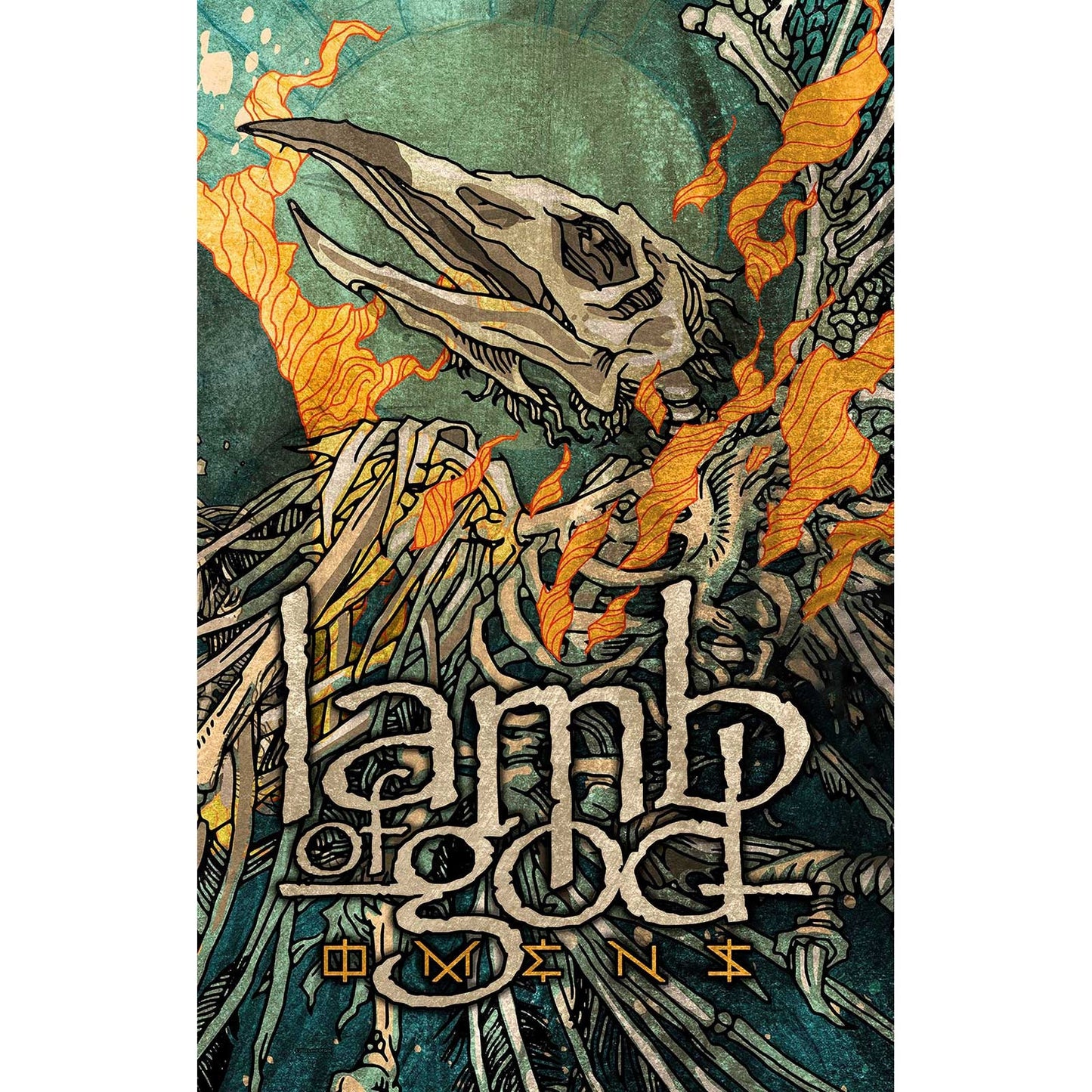 LAMB OF GOD Textile Poster Flag - Approx 41x28 Inch - Lamb of God Omens Textile Fabric Poster - Officially Licensed