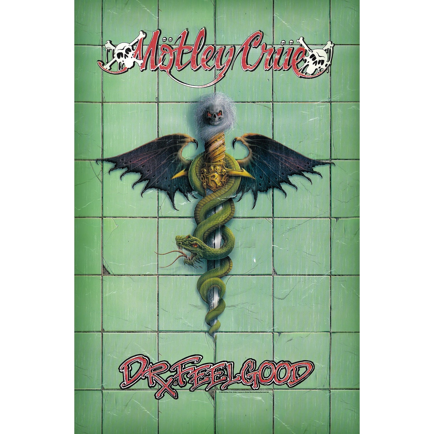 MOTLEY CRUE Textile Poster Flag - Approx 41x28 Inch - Motley Crue Doctor Feelgood Textile Fabric Poster - Officially Licensed