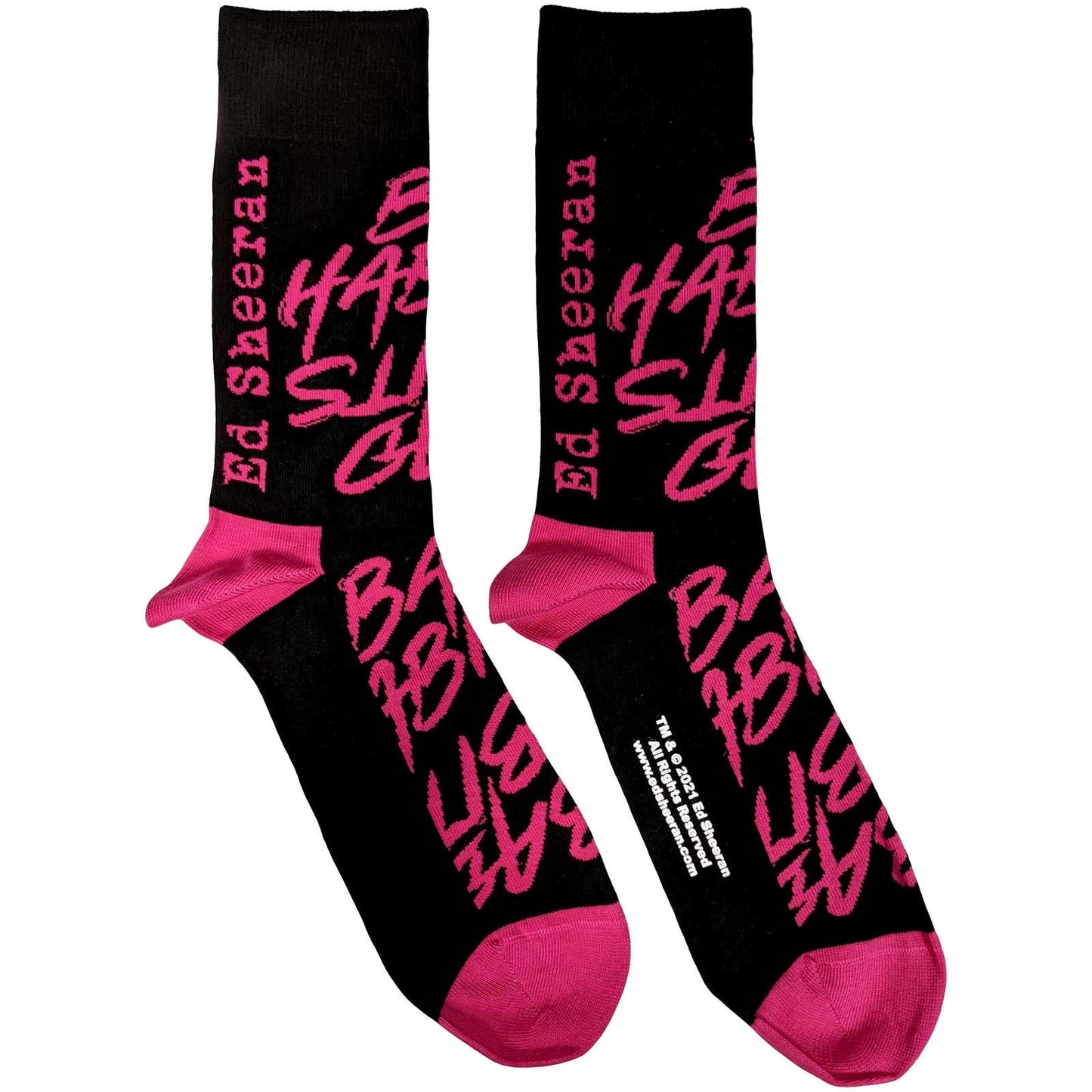 ED SHEERAN Socks - Ed Sheeran Bad Habits Unisex Ankle Socks - Men's Adult 8-12 - Officially Licensed Craft Costume Supply