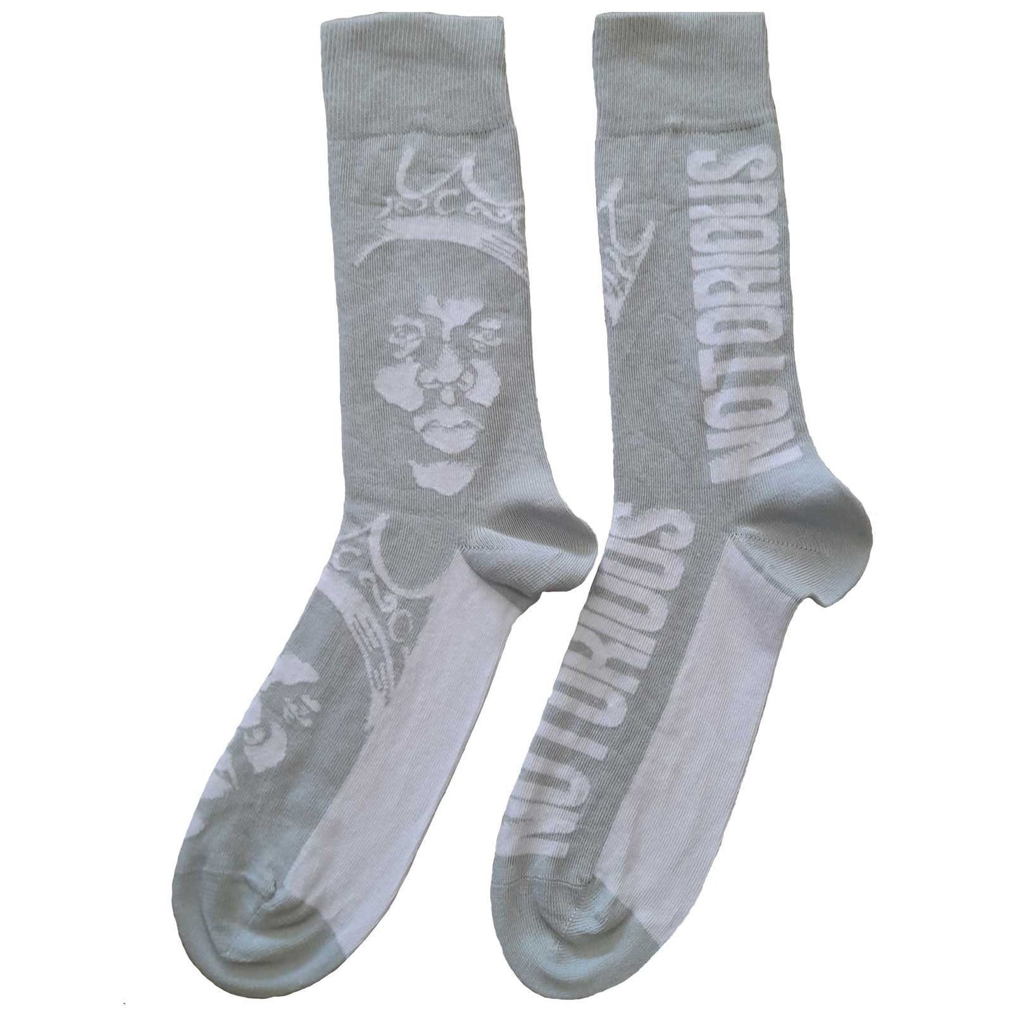 Biggie Smalls Socks - Notorious B.I.G. Crown Monochrome Unisex Ankle Socks - Men's Adult 8-12 - Officially Licensed Costume Supply