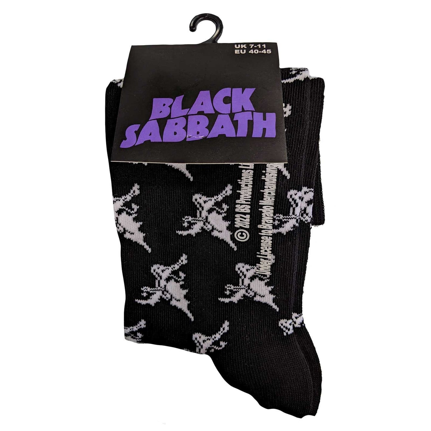 BLACK SABBATH Socks - Black Sabbath Demon Pattern Unisex Ankle Socks - Men's Adult 8-12 - Officially Licensed Craft Costume Supply