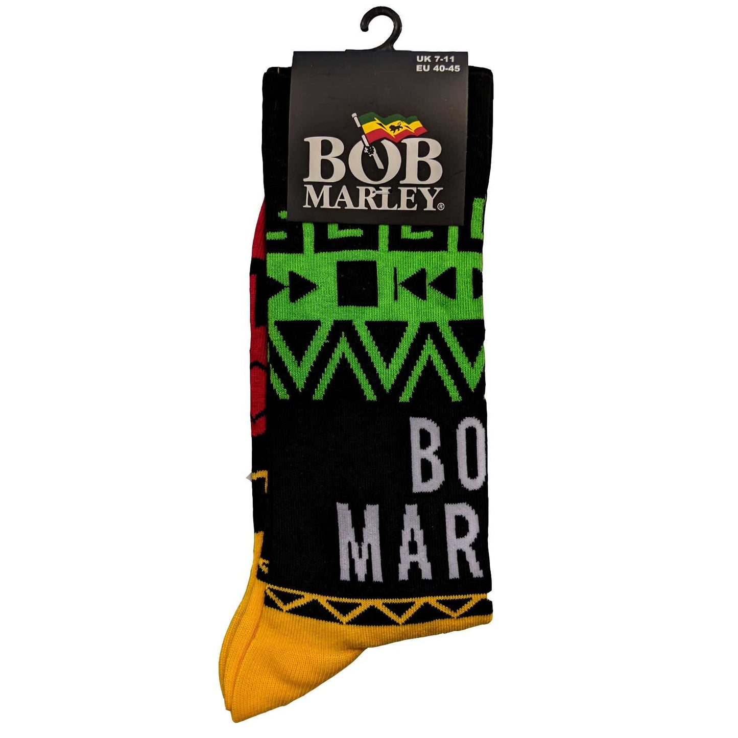 BOB MARLEY Socks - Bob Marley Multicolored Pattern Unisex Ankle Socks - Men's Adult 8-12 - Officially Licensed Craft Costume Supply