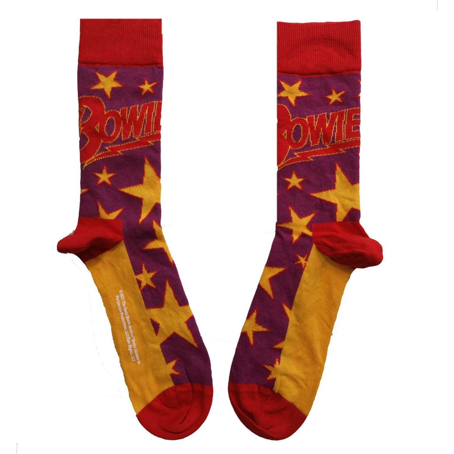 DAVID BOWIE Socks - David Bowie Stars Infill Unisex Ankle Socks - Men's Adult 8-12 - Officially Licensed Craft Costume Supply