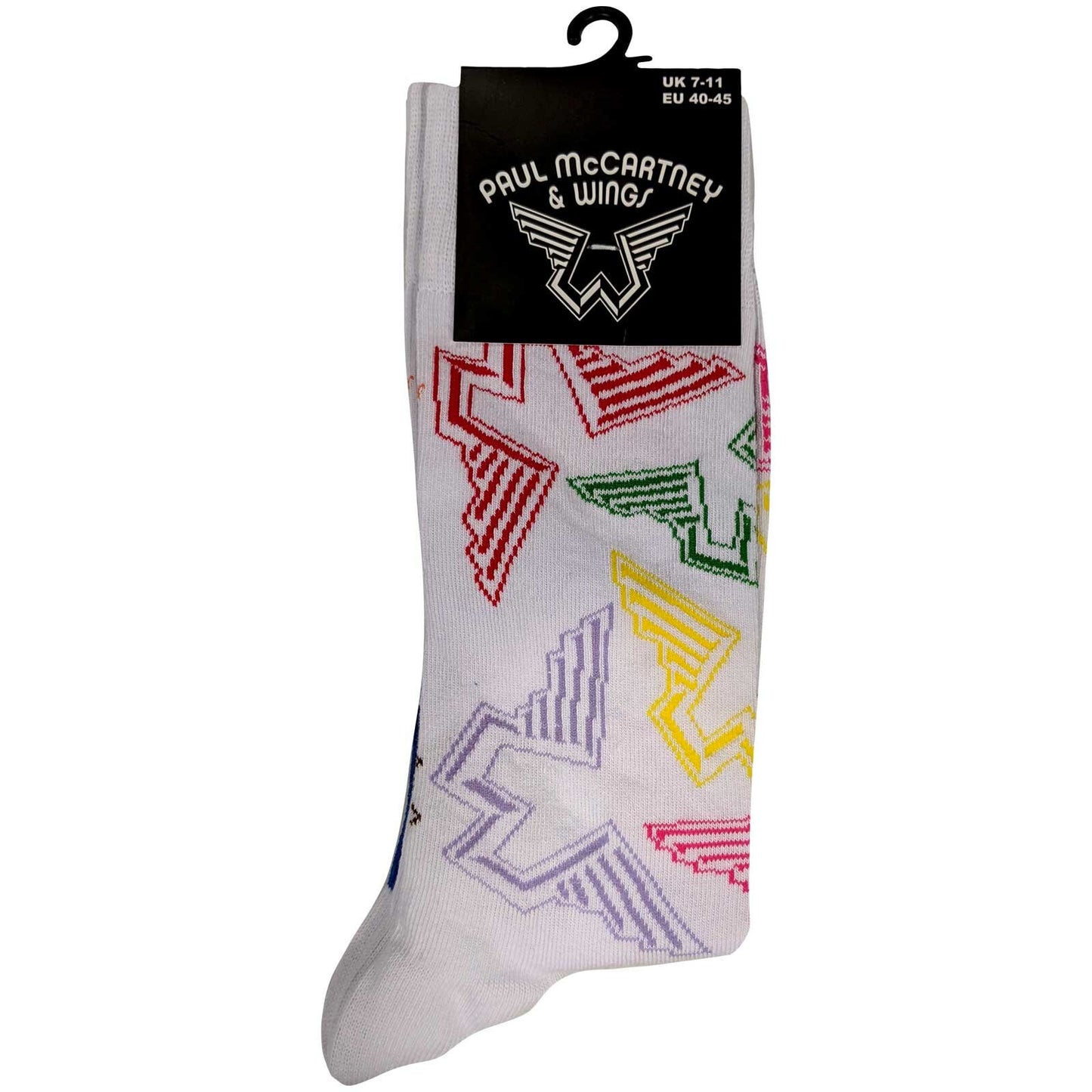 PAUL MCCARTNEY Socks - Paul McCartney Wings Logo Unisex Ankle Socks - Men's Adult 8-12 - Officially Licensed Craft Costume Supply