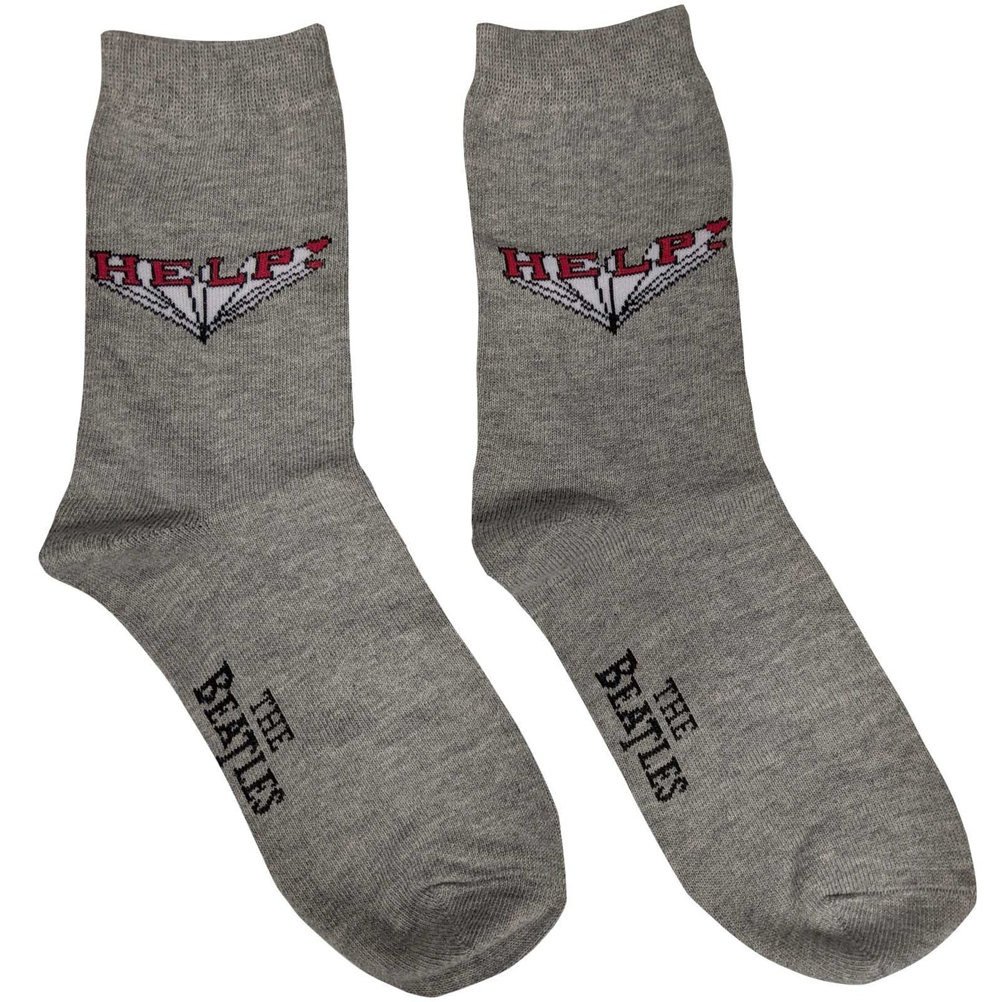 THE BEATLES Socks - Beatles Help Ankle Socks - Ladies Adult Size 6-9 - Officially Licensed Craft Costume Supply