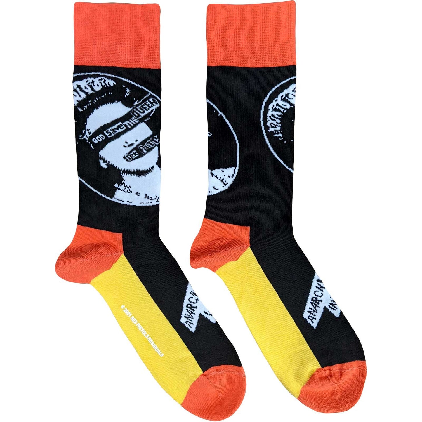 SEX PISTOLS Socks - The Sex Pistols God Save The Queen Unisex Ankle Socks - Men's Adult 8-12 - Officially Licensed Craft Costume Supply