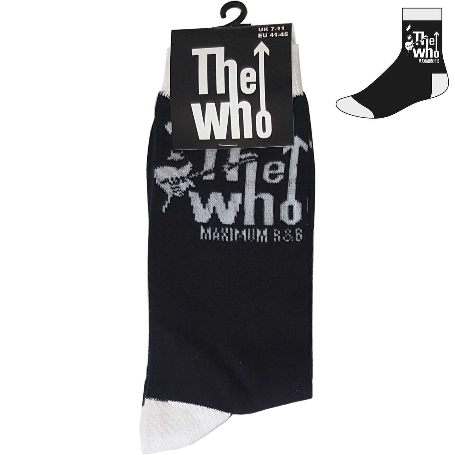 THE WHO Socks - The Who Maximum R&B Unisex Ankle Socks - Men's Adult 8-12 - Officially Licensed Craft Costume Supply
