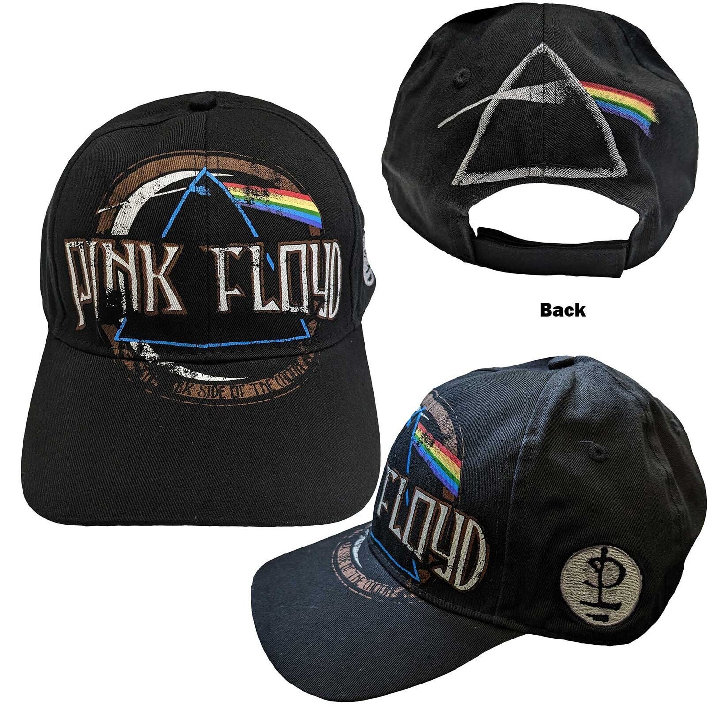 PINK FLOYD Unisex Cap Hat - Made to Order - Dark Side of the Moon Pink Floyd Adjustable Baseball Cap with DSOM Logo - Officially Licensed!