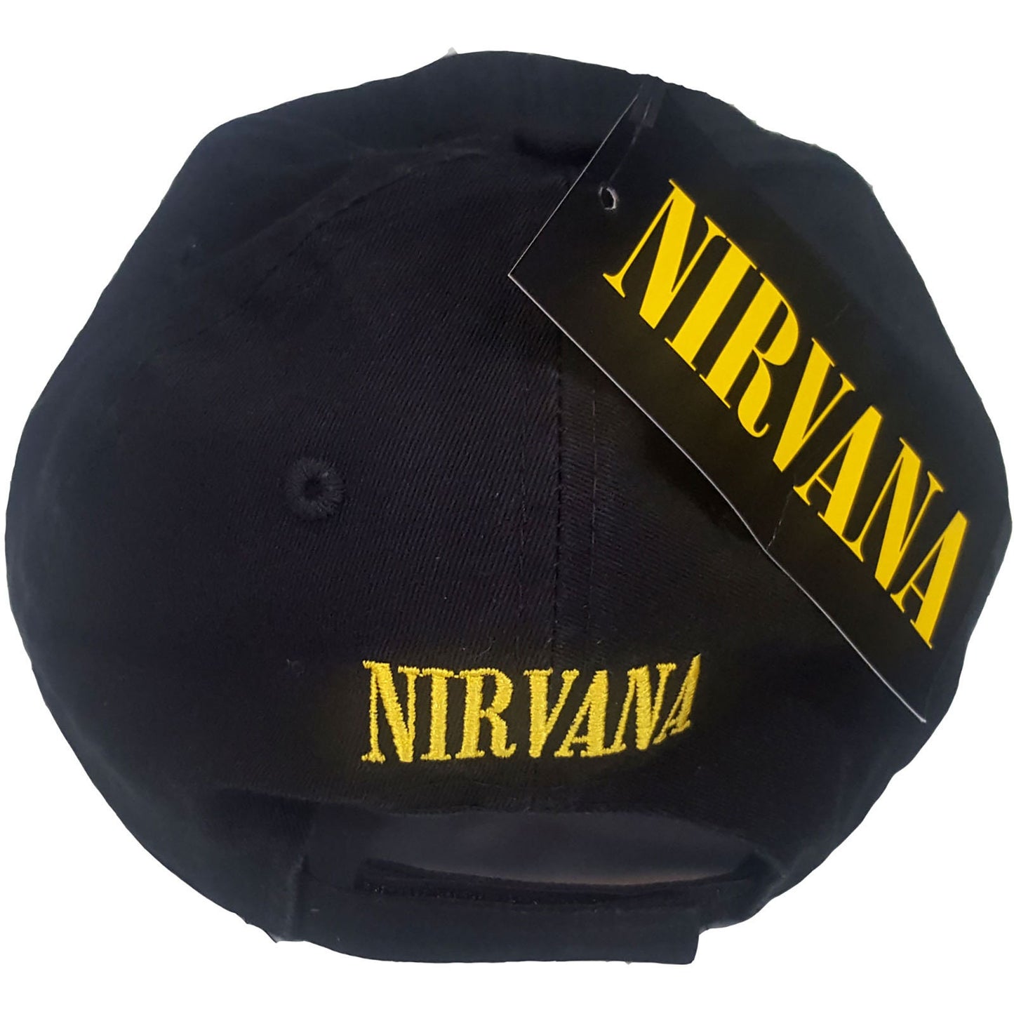 NIRVANA Unisex Cap Hat - Happy Face Logo Distressed Nirvana Adjustable Baseball Cap - Officially Licensed!