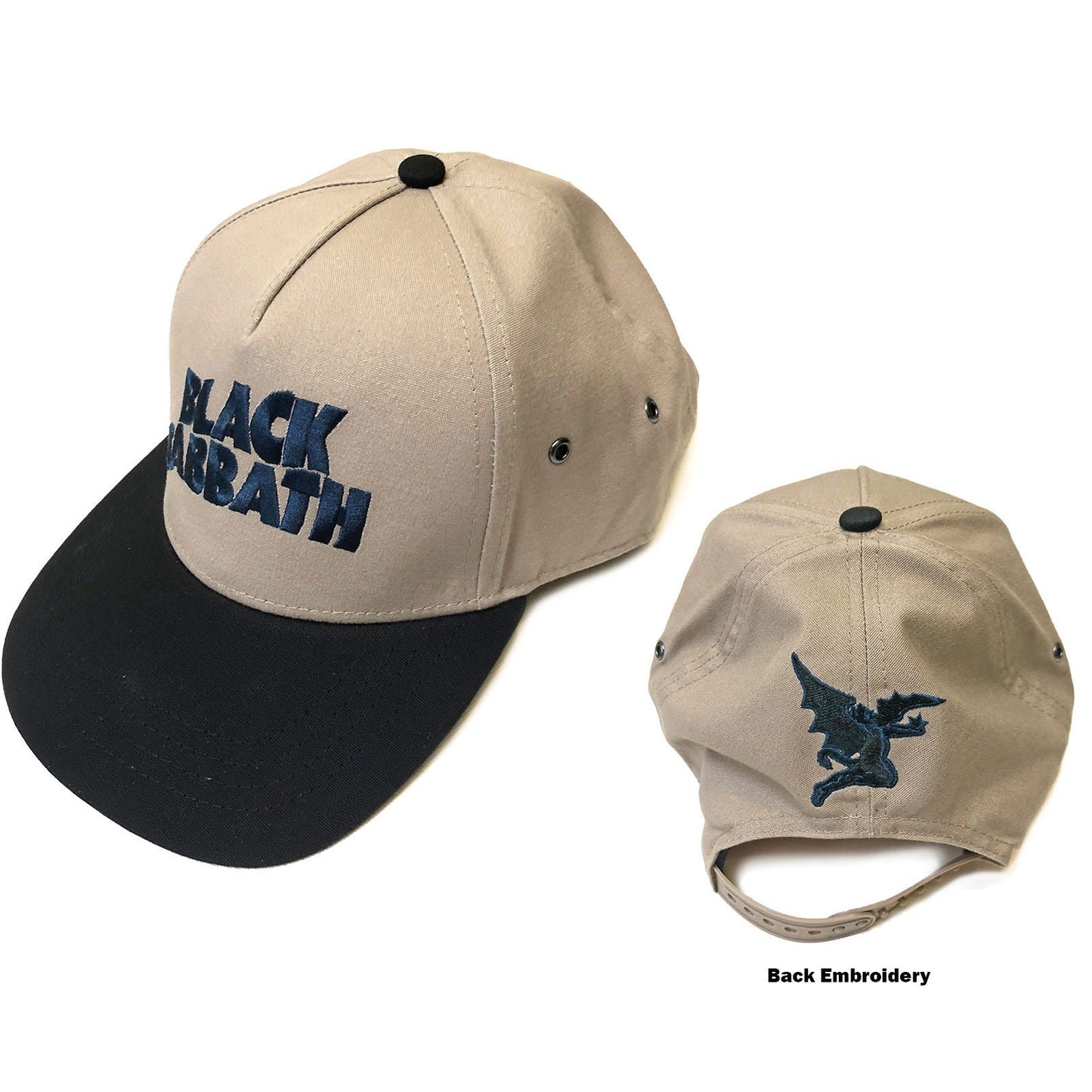 BLACK SABBATH Unisex Cap Hat - Wavy Logo Black Sabbath Adjustable Snapback Baseball Cap - Officially Licensed!