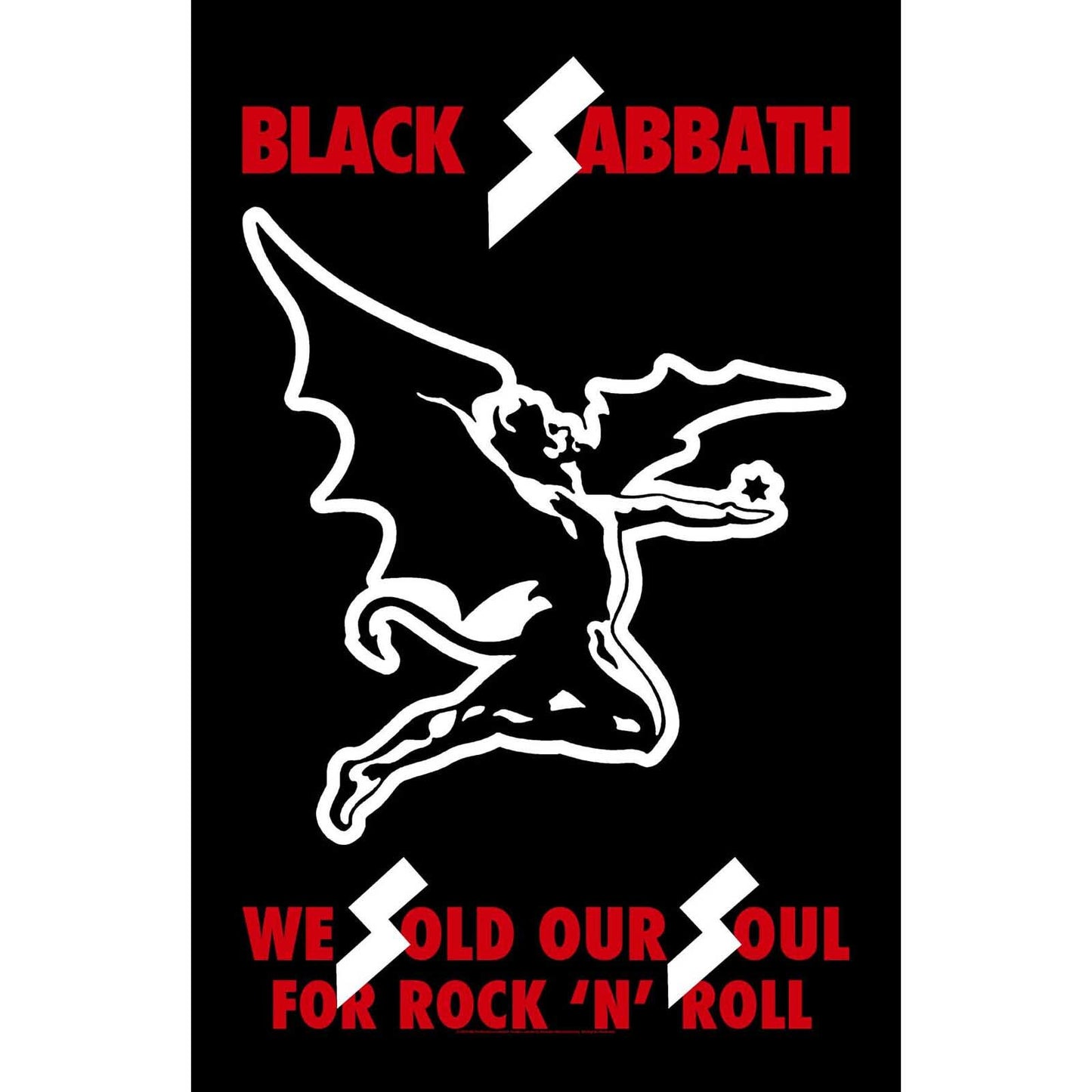 BLACK SABBATH Textile Poster Flag - Approx 41x28 Inch - Black Sabbath Sold Our Souls Textile Fabric Poster - Officially Licensed
