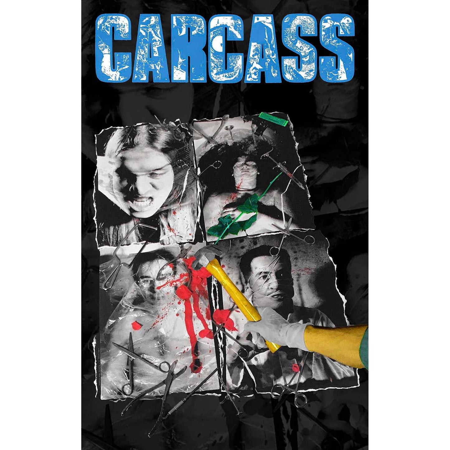 CARCASS Textile Poster Flag - Approx 41x28 Inch - Carcass Necroticism Textile Fabric Poster - Officially Licensed