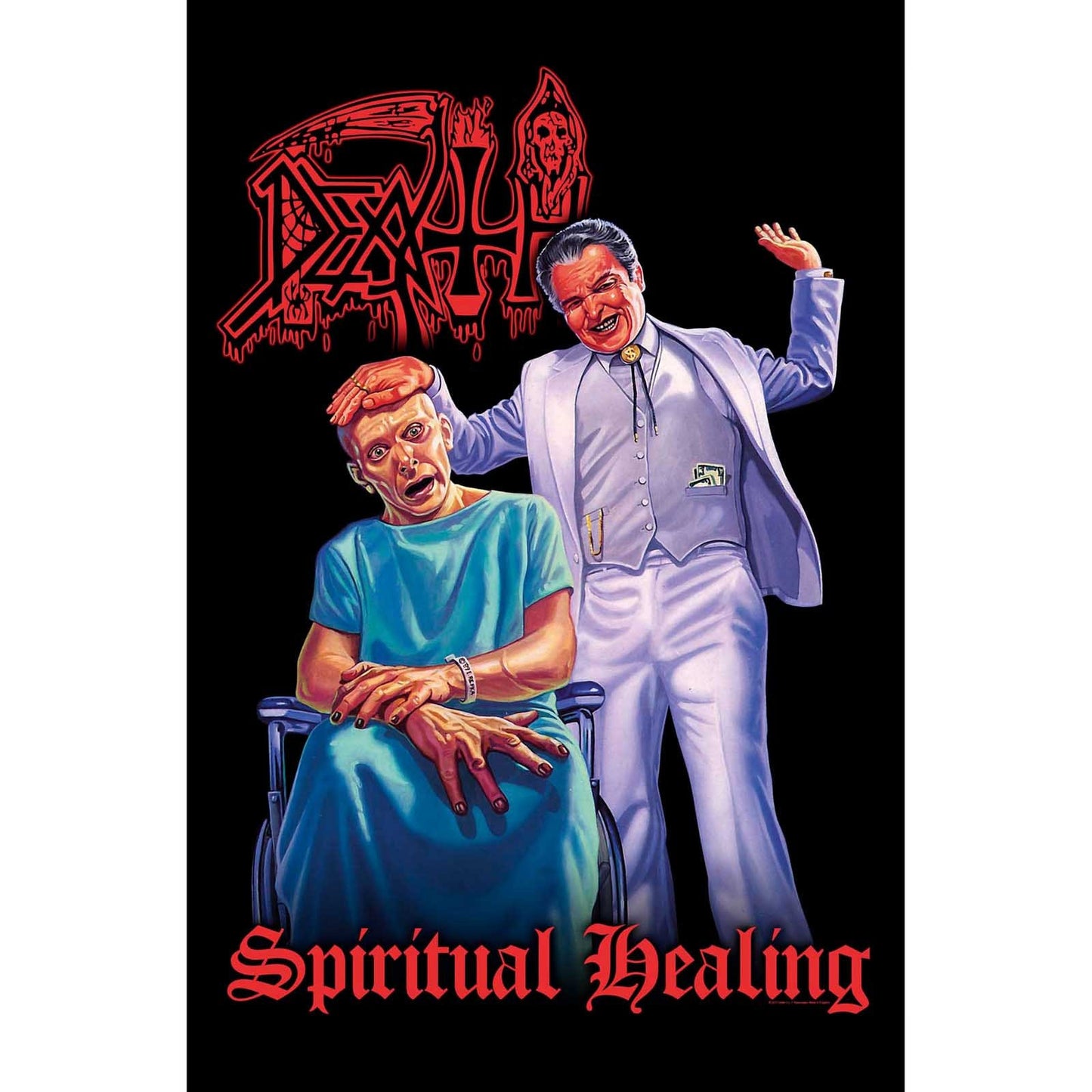 DEATH Textile Poster Flag - Approx 41x28 Inch - Death Spiritual Healing Textile Fabric Poster - Officially Licensed