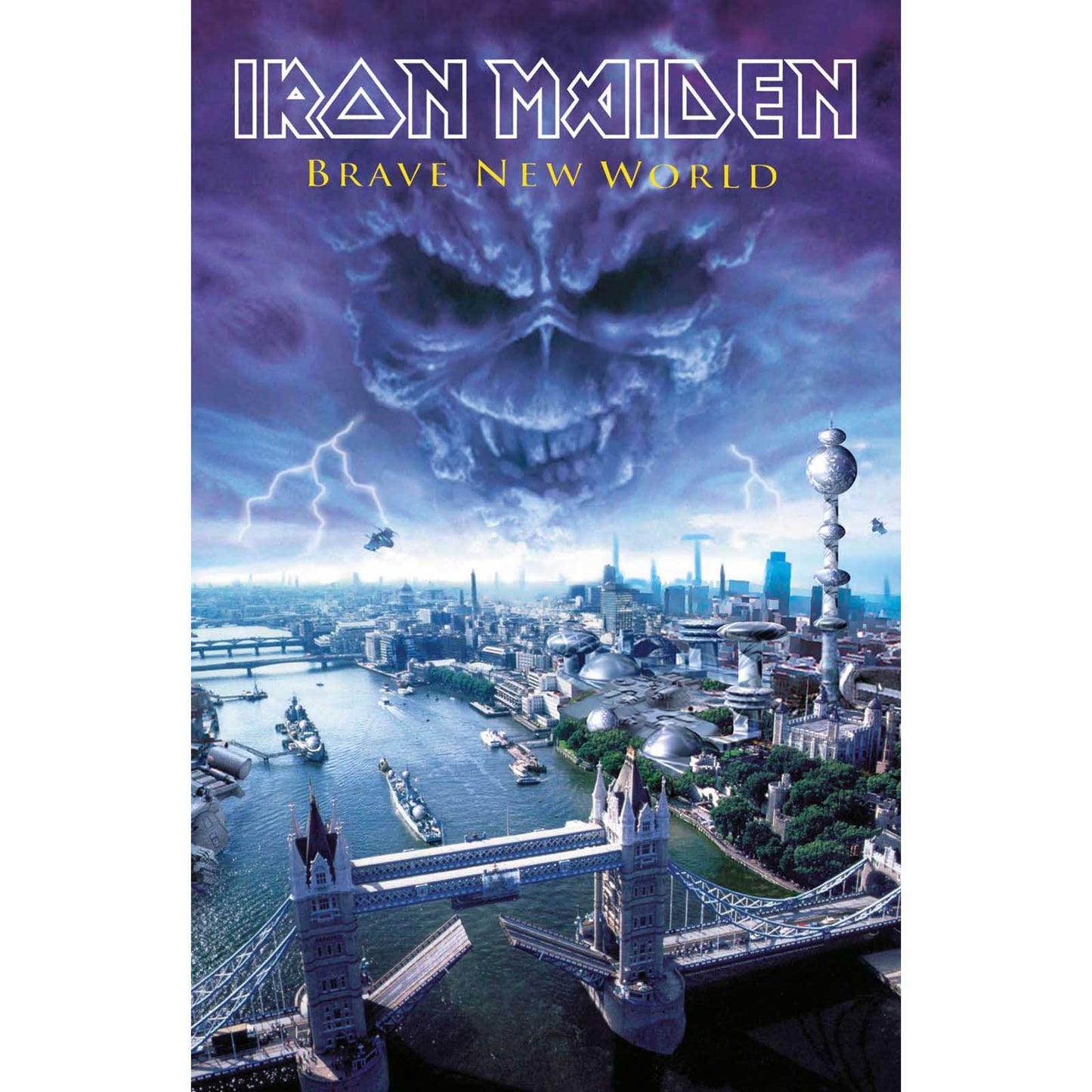 IRON MAIDEN Textile Poster Flag - Approx 41x28 Inch - Iron Maiden Brave New World Textile Fabric Poster - Officially Licensed